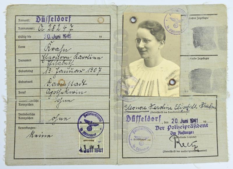 German WH Fallschirmjager Document Grouping 'Bernard Krahn' Inf.Rgt. 16 Holland