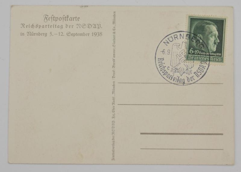 German Postcard Reichsparteitag Nürnberg 1938