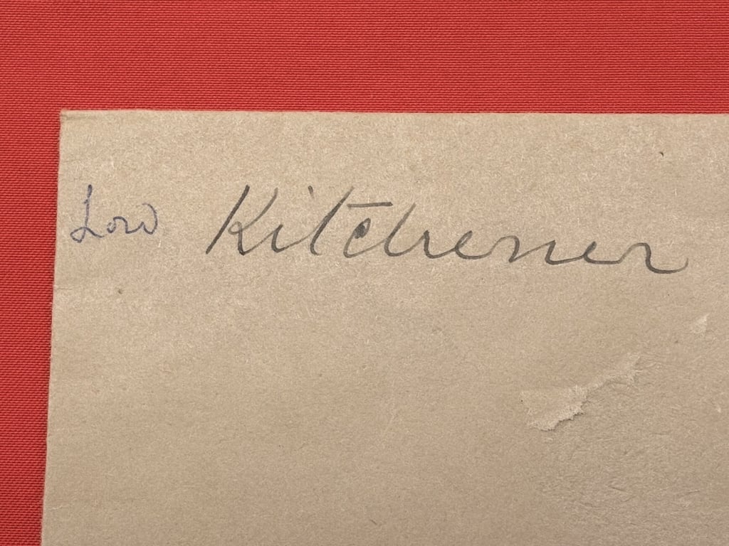 RARE DOUBLE INK SIGNED LETTER & ENVELOPE, BRITISH FIELD MARSHAL LORD KITCHENER 1910.