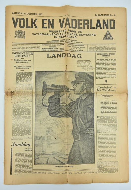 Dutch Newspaper: Volk en Vaderland