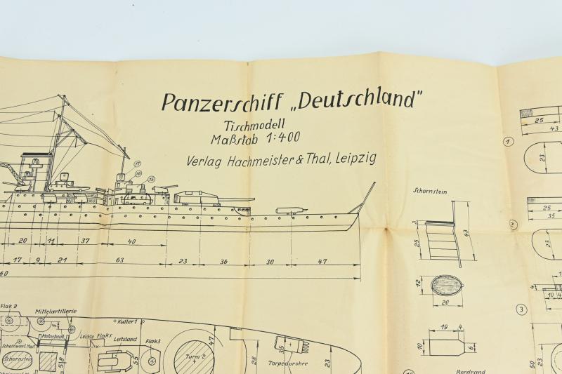German Third Reich Era Booklet 'Panzerschiff Deutschland'