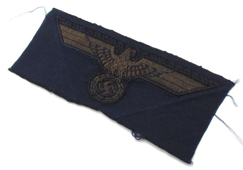 Kriegsmarine gold flatwire ‘BeVo’ cap eagle ( Rare )