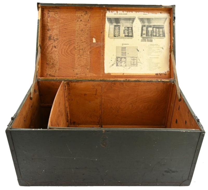 German WH Officer Clothing Case / Re-issued Luftschutz Gasmask Storage Box