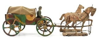 German Wehrmacht Lineol Horse Drawn Ammo Wagon