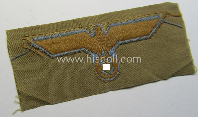 Attractive, WH (Heeres) 'tropical-issue' (ie. DAK or: 'Deutsches Afrika Korps'-related-) side-cap eagle as executed in neat so-called: 'BeVo'-weave style that comes in a 'virtually mint- ie. unissued', condition