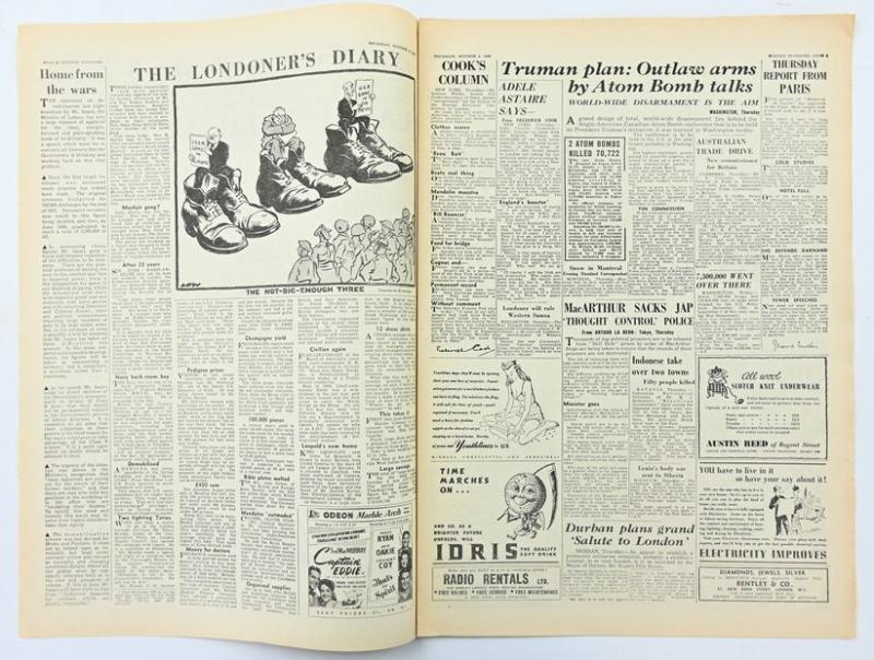 British WW2 Newspaper 'Evening Standard'