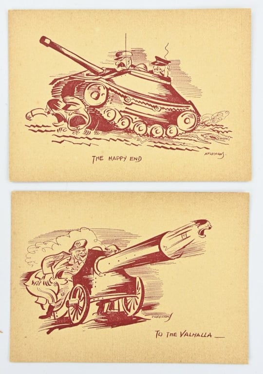 Dutch WW2 Liberation Period Cartoon Postcards