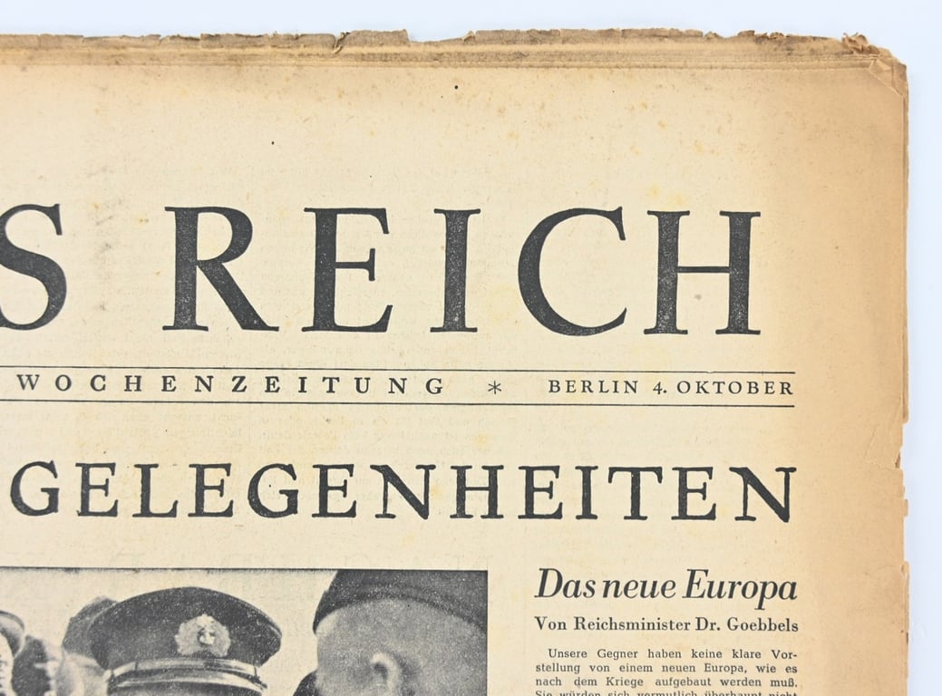 German Newspaper “Das Reich” October 1942