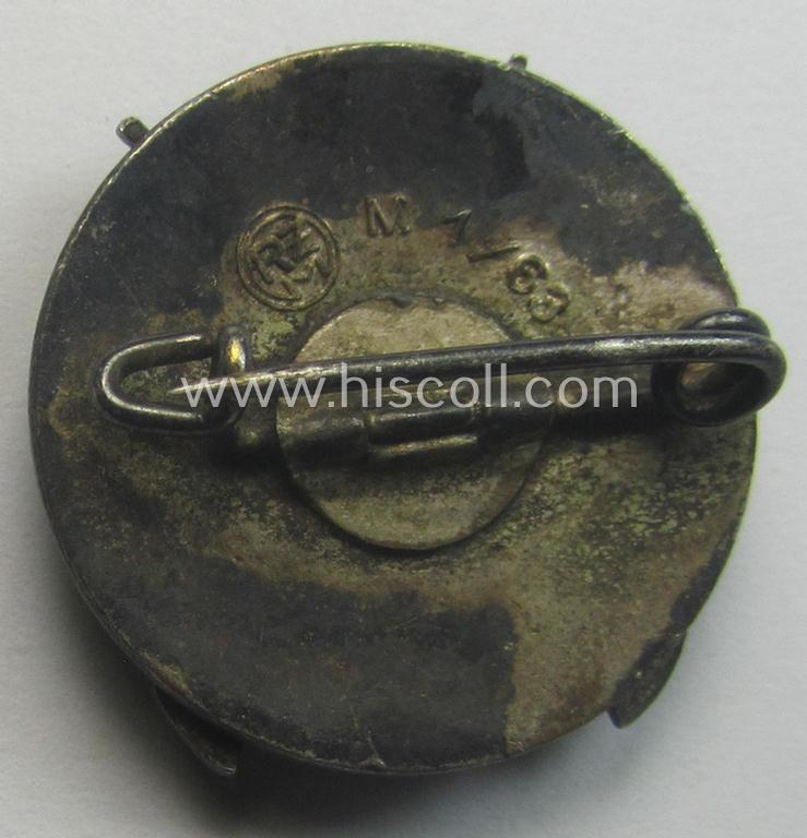 HJ ('Hitlerjugend') so-called: 'HJ-Schiessauszeichnung' (or: HJ shooting- ie. marksmans'-badge) being a nicely maker- (ie. 'RzM - M1/63'-) marked example