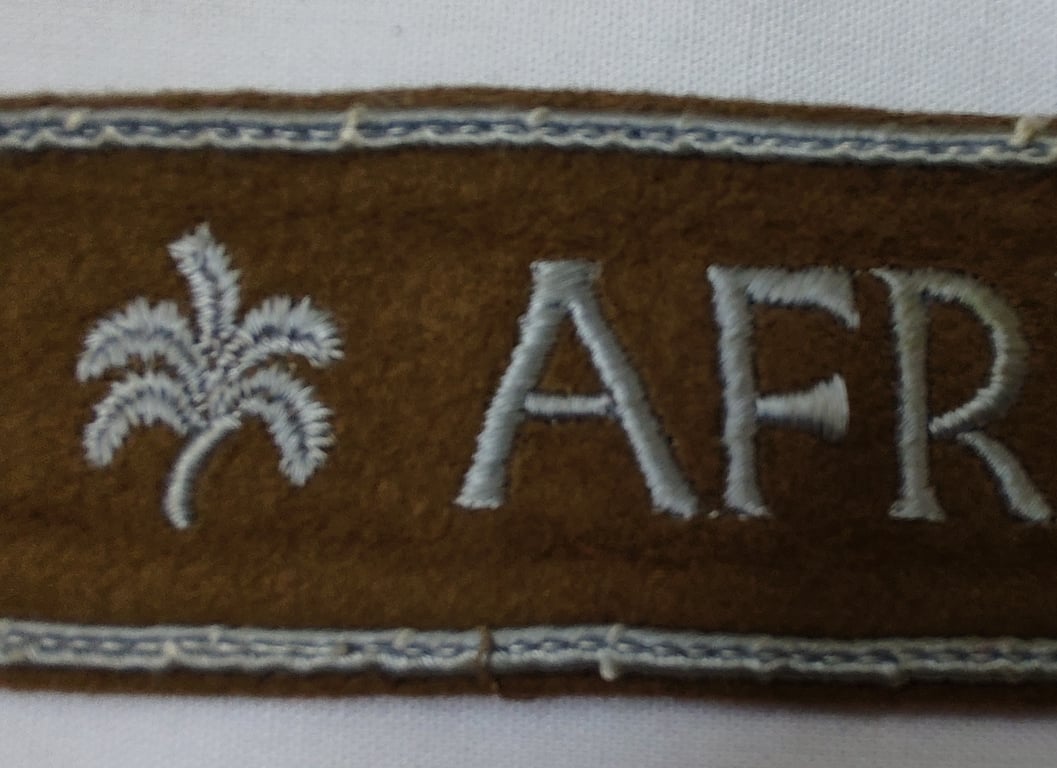 WH cuff-title ('Ärmelstreifen') entitled: 'Afrika'