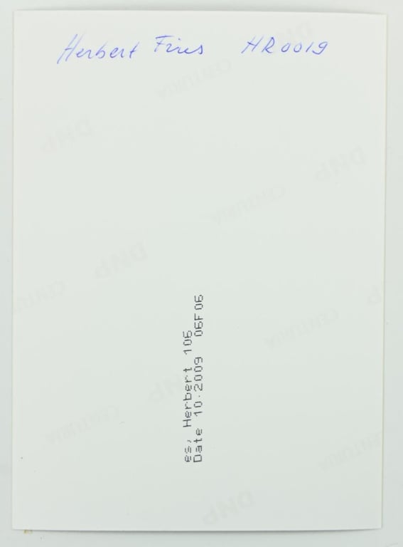 Signature of Luftwaffe Fallschirmjager KC Recipient 'Herbert Fries'