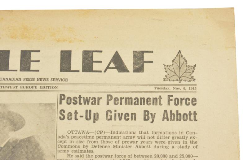 Canadian Maple Leaf Newspaper