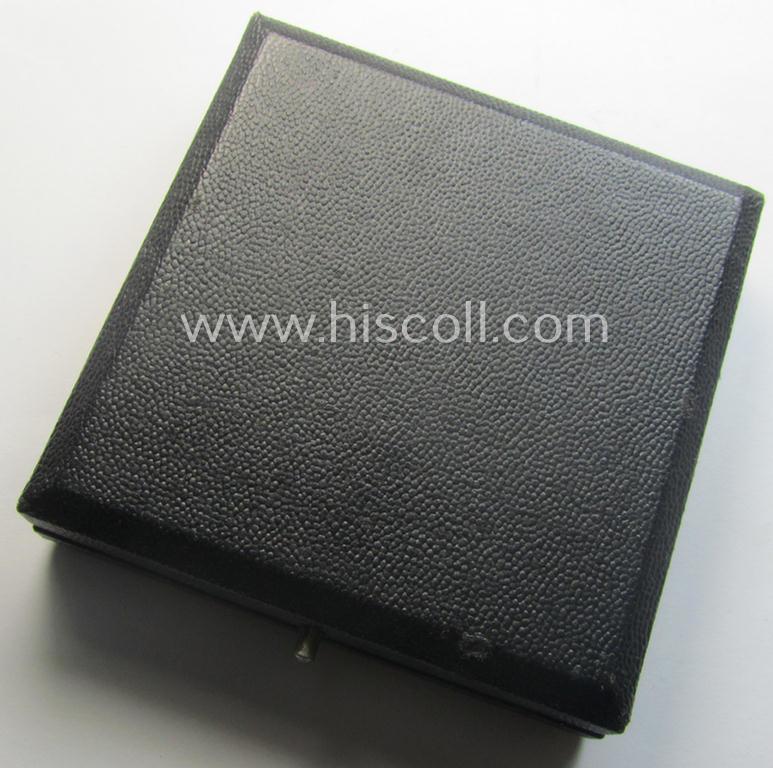 Greyish-silver-toned, 'Reichsnährstand'- (ie. 'RNSt.'-) related, commemorative-award-plaque entitled: '4. Reichsnährstands-Austellung - Blut und Boden - München 1937 - ungesalzene Butter' and that comes stored in its period etui