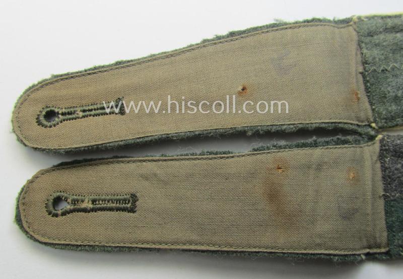 Pair of early- (ie. mid-) war-period WH (Heeres), 'M40'-pattern (rounded-styled and neatly 'cyphered') NCO-type shoulderstraps as was intended for an: 'Uffz. des Wehr-Ersatzdienstelle im Wehrkreises V'