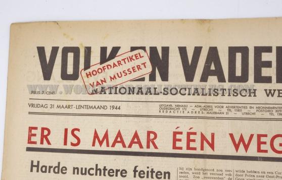 Dutch NSB newspaper "Volk en Vaderland"