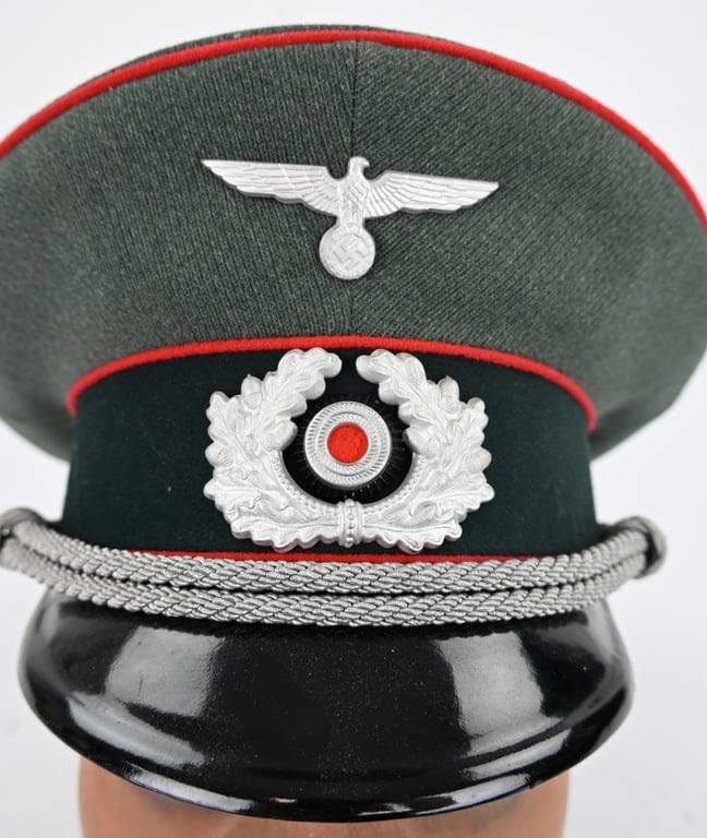 German WH Officer Visor Cap Artillery