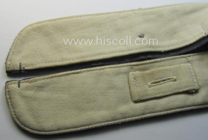 WH (Luftwaffe) bluish-coloured- and/or 'standard-issue'-pattern so-called: 'Kragenbinde' (or: uniform inner-collar) being a regular-issued (and non-maker-marked) example that comes in a hardly used- nor worn, condition