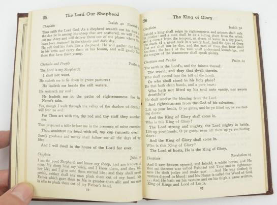 US WW2 Song and Service Book