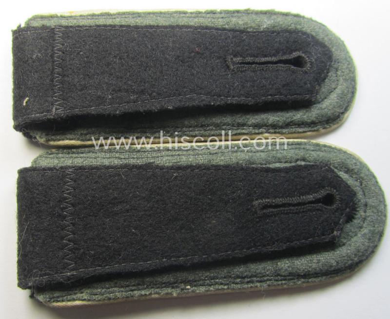 Pair of Waffen-SS NCO-type shoulderstraps: 'SS-Hauptscharführer' who served within the: 'Waffen-SS Infanterie-Truppen'