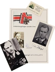 Signature of Luftwaffe KC Recipient 'Günther Frenzel'