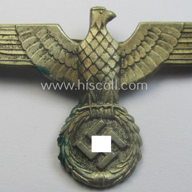 Early- (ie. 'Reichswehr'-) period! - WH 'Buntmetall'-based, EM- (ie. NCO- or officers') type visor-cap-eagle that comes in a minimally used- ie. I deem once cap-attached, condition