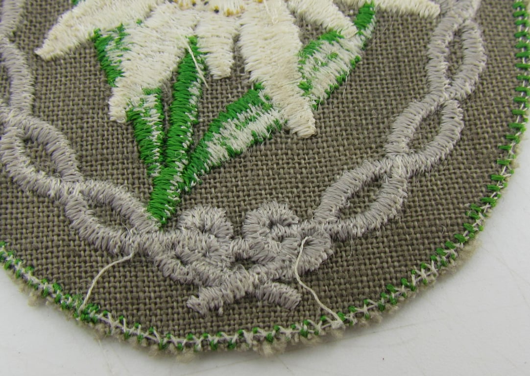 Rare Gebirgsjäger Edelweiss Sleeve Badge Variant