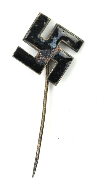 German Third Reich Enamel Swastika Pin