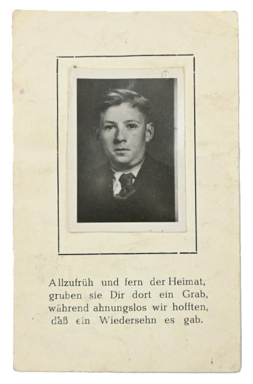 German WH Jager Deathcard 'Theo Kanstein'