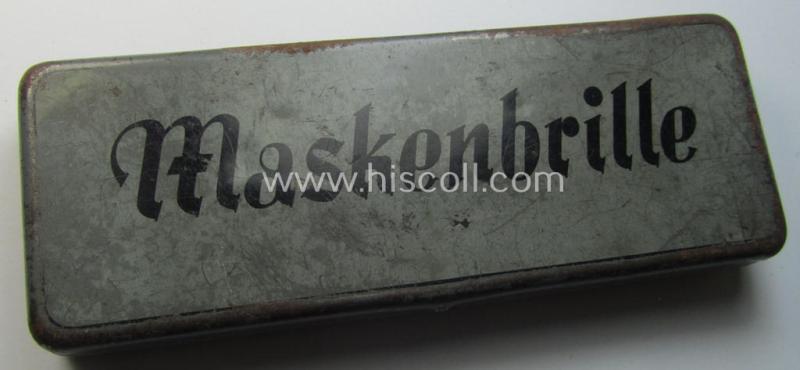 Pair of 'standard-issued'-pattern, WH-gasmask-glasses (ie. 'Maskenbrille') as was intended for usage in conjunction with the gasmask as issued to a soldier named: 'Russe' (or alike) serving within the: '1. Art.Ausb.Abt. 26'