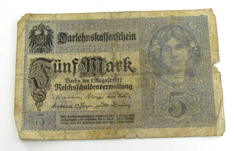 Deutsches Reich, 5 mark 1917