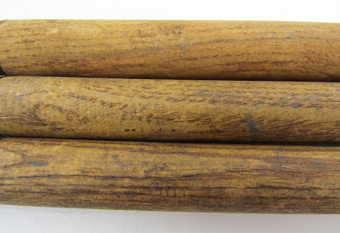 Matching set of 3 wooden tent pegs
