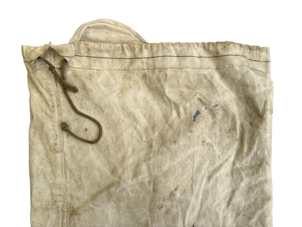 British WWII Large white Duffel Bag