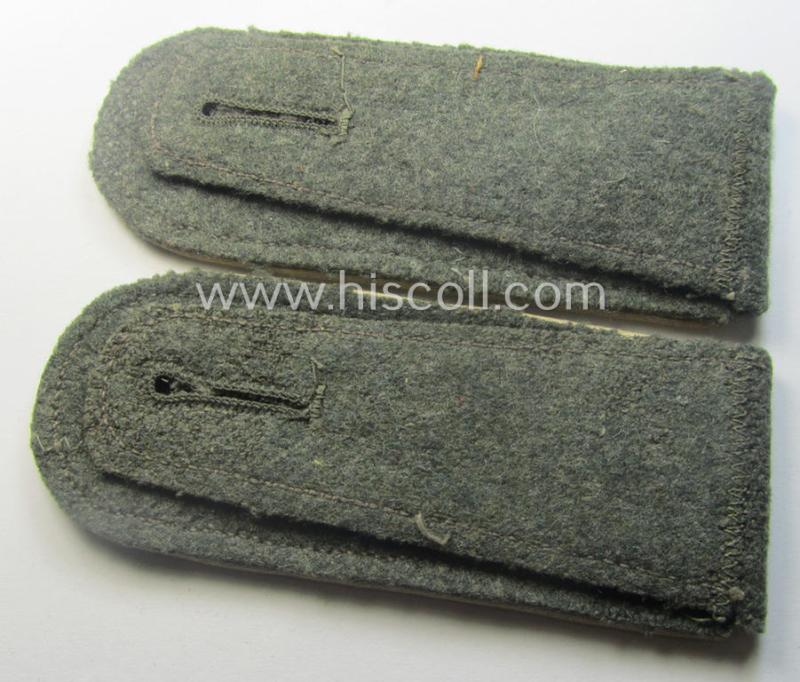 Very desirable pair of WH (Heeres), early- (ie. mid-) war-period (ie. 'M40'- ie. 'M43'-pattern) EM-type 'cyphered' shoulderstraps for a: 'Soldat der Infanterie-Truppen u. Mitglied einer Unteroffiziersschule'