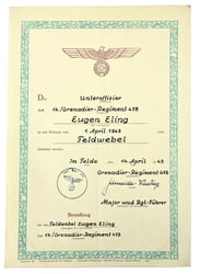 German WH Pormotion Certificate