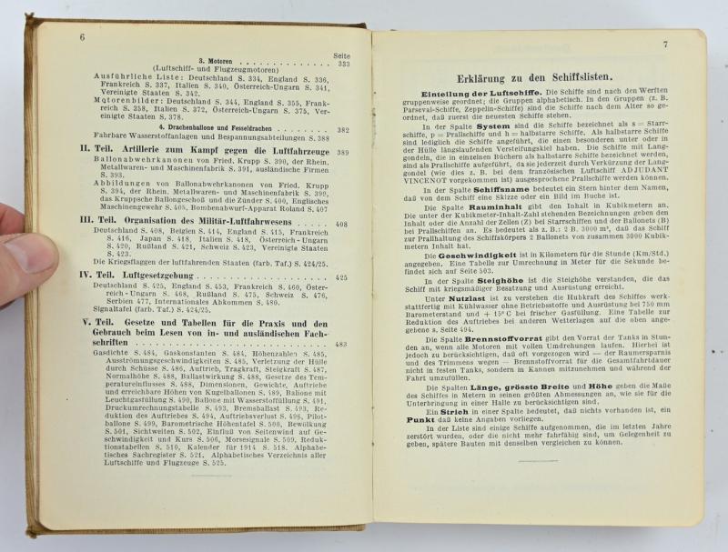 German WW1 Pocketbook 'Airplane Identification' 1914