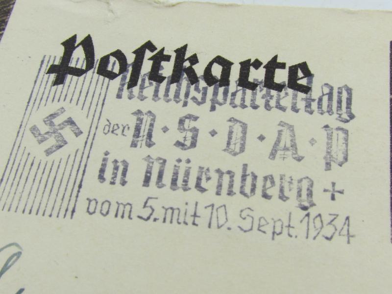 Postcard. Reichsparteitag Nürnberg 1934
