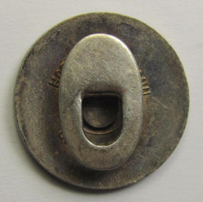 Neatly enamelled- (and multi-coloured!) 'Mitgliedsabzeichen des Nationalsozialistische Lehrerbundes' (ie. 'N.S.L.B.') being a detailed example that shows the makers'-designation: 'Hoffstätter - Bonn' on its back