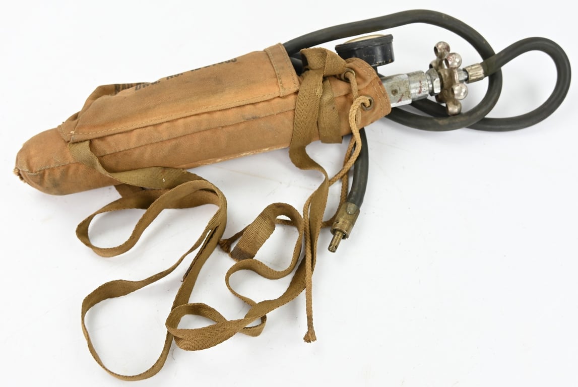 USAAF WW2 H-1 Bailout Oxygen Bottle and carrier
