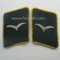Pair of fully matching, unusually darker-green-coloured- (and/or golden-yellow-piped!)...