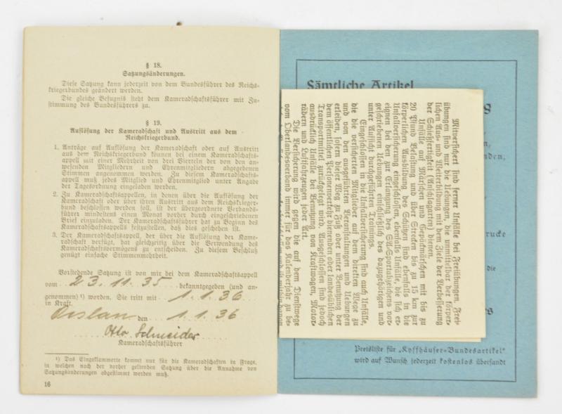 German Kyffhauserbund Memberpass Grouping