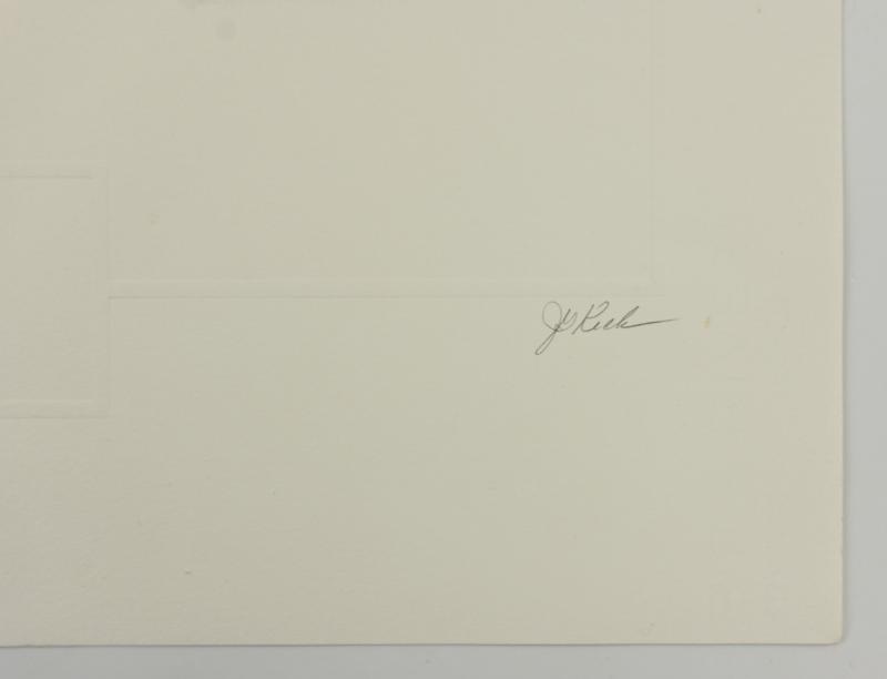 German Litho Print of LW Flight Ace 'Walter Nowotny'