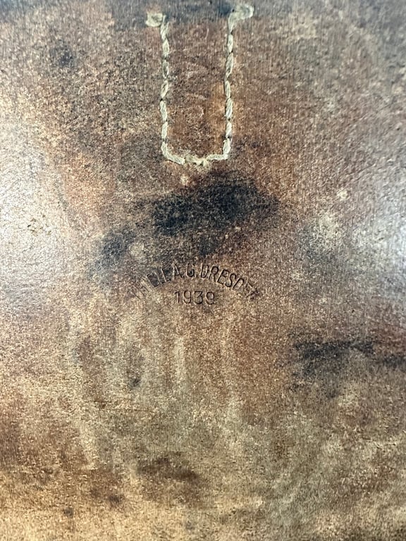 Original German WWII Brown Leather Mapcase
