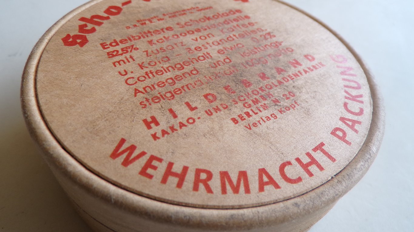 Rare 1940 Wehrmacht Cardboard Scho-Ka-Kola Container