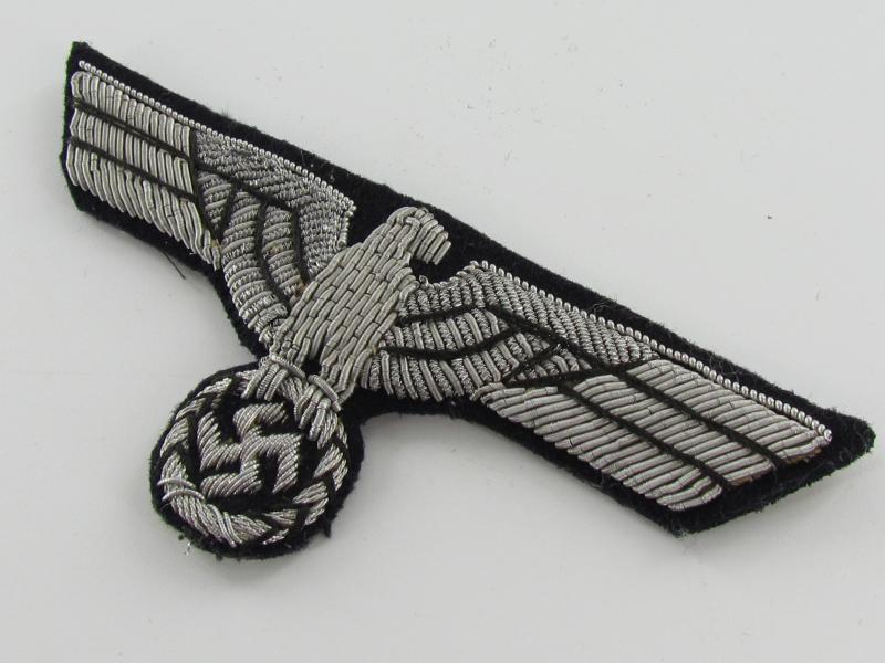 Army (Heer) Black Panzer Officer Bullion Breast Eagle...Rare