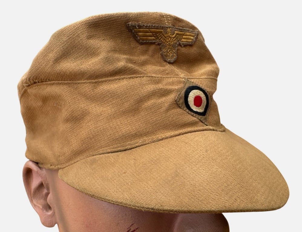 Kriegsmarine Tropical Field Cap (Tropenfeldmütze) – 'BAW' Marked