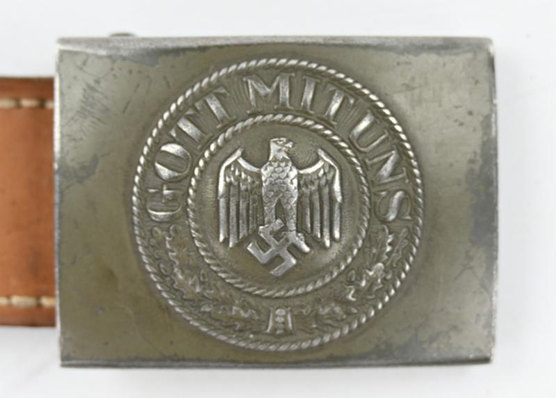 German WH Beltbuckle with Tab 'E.Schneider'