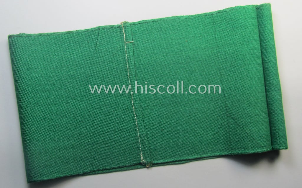 DRB- (ie. 'Deutsche Reichsbahn'-) related armband entitled: 'Reichsbahn' being of the 'entirely-woven'-type onto (typical) linnen-based cloth in a technique similar to the 'BeVo'-weave pattern