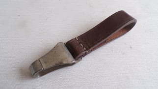 Brown Leather Dagger Hanger Nickel Clip