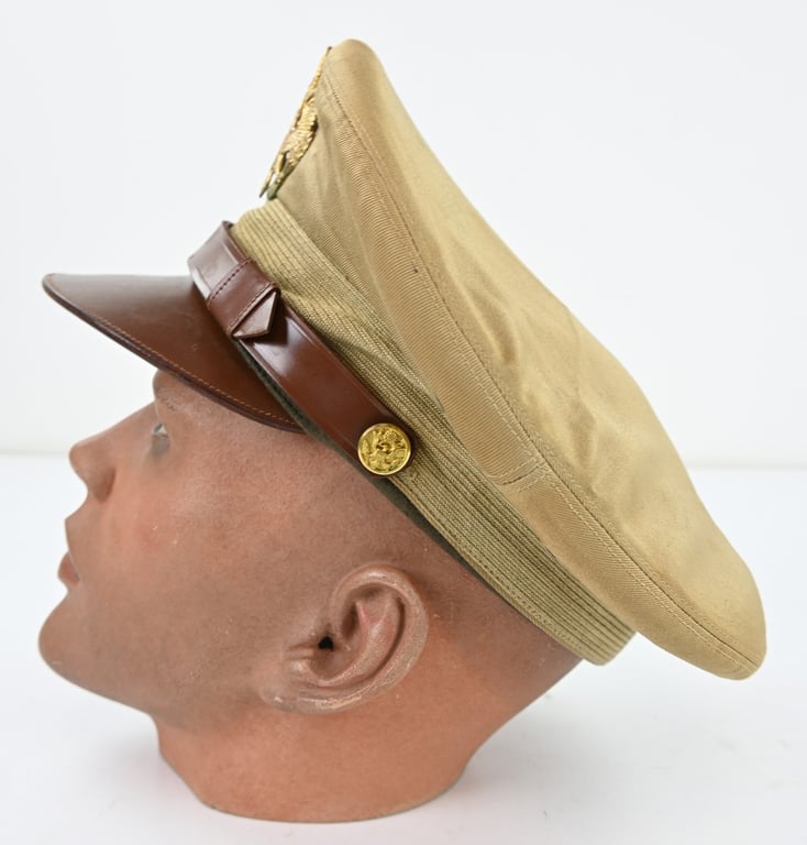 US WW2 Summer Semi-Crusher Officer Visor Cap