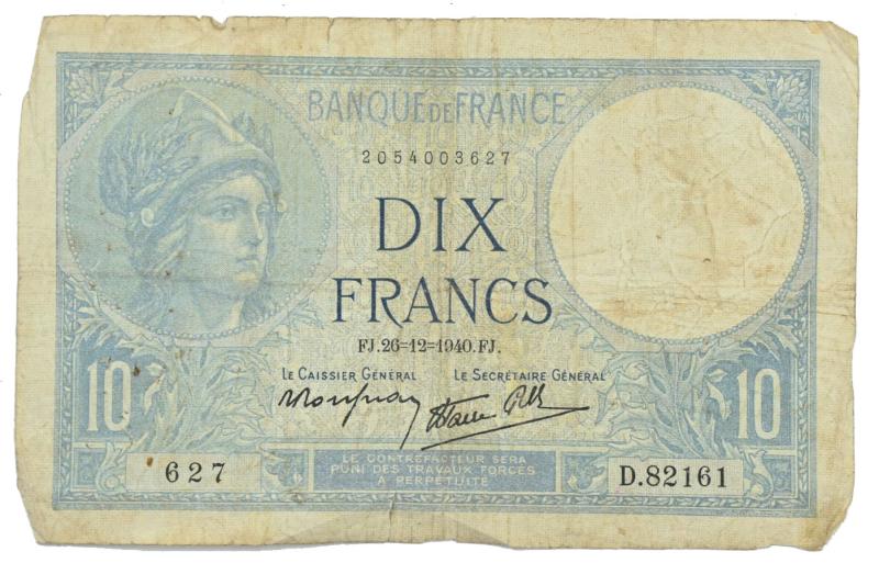 French/ Italian WW2 Banknotes